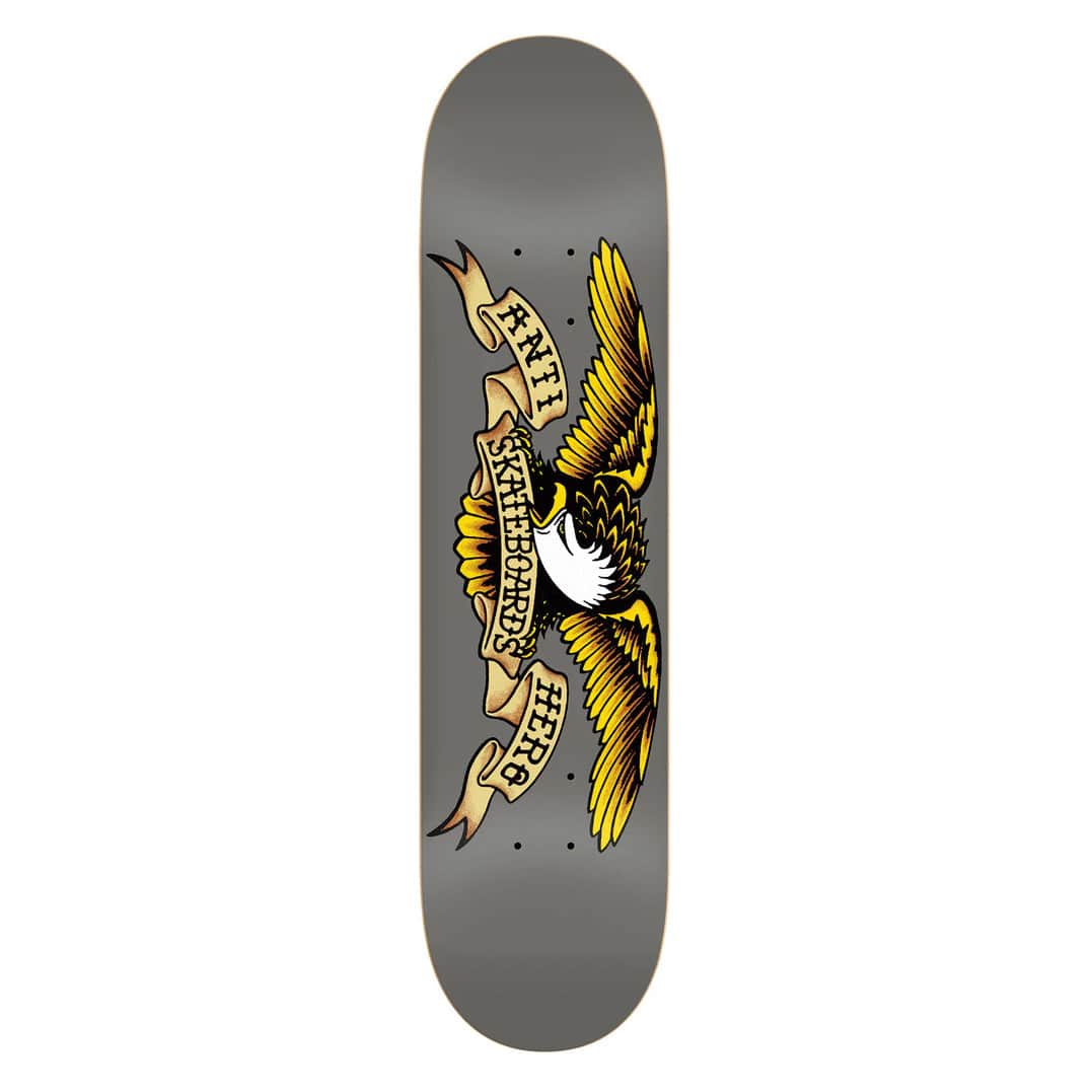 Anti Hero Skateboards 8.25 Anti Hero Classic Eagle Grey 8.25" Skateboard Deck