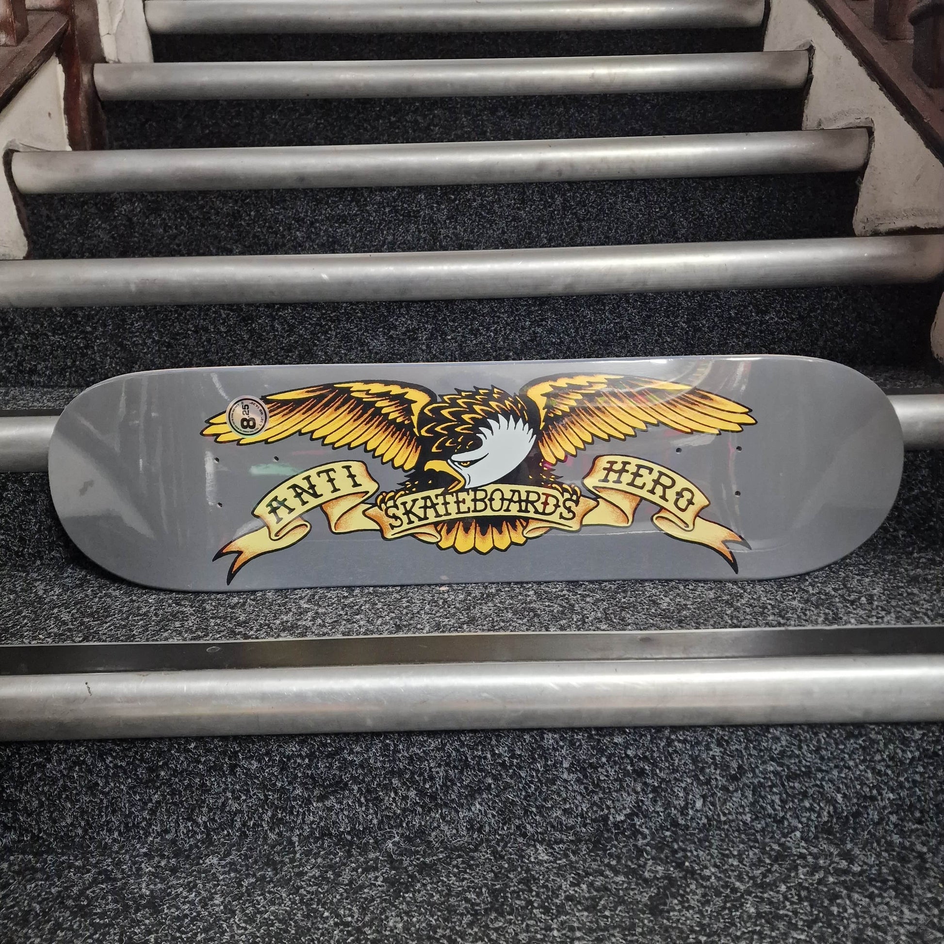 Anti Hero Skateboards 8.25 Anti Hero Classic Eagle Grey 8.25" Skateboard Deck