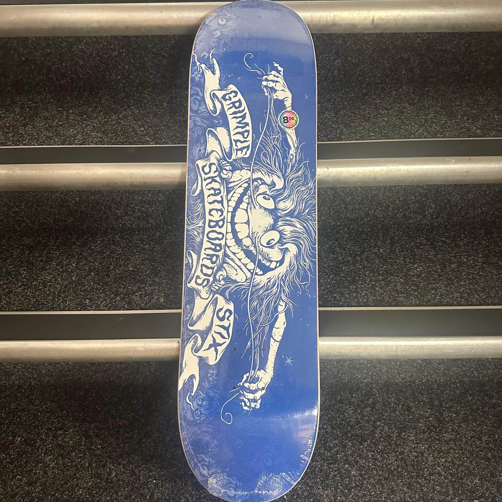 Anti Hero Skateboards 8.06 Anti Hero Grimplestix Blue / White 8.06" Skateboard Deck