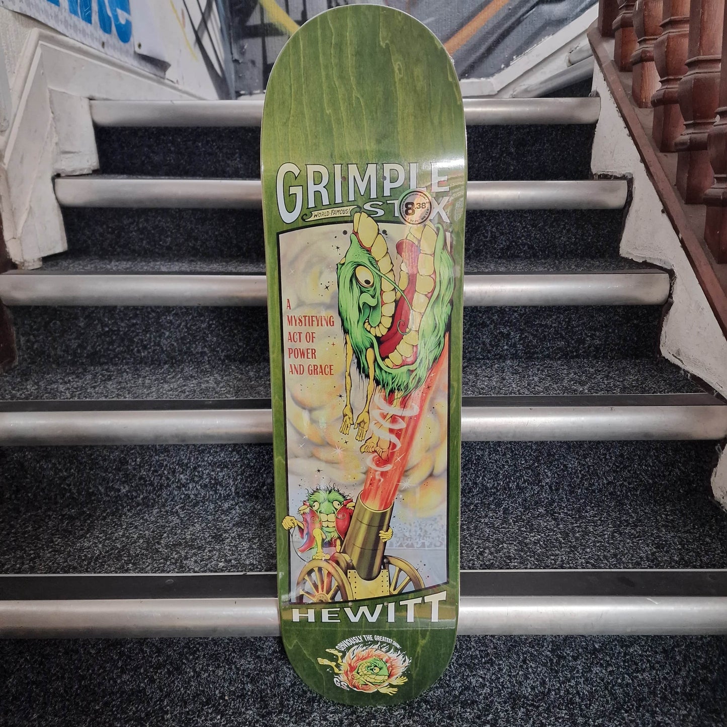 Anti Hero Skateboards 8.38 Anti Hero Hewitt Grimple Obvious Greats 8.38" Skateboard Deck