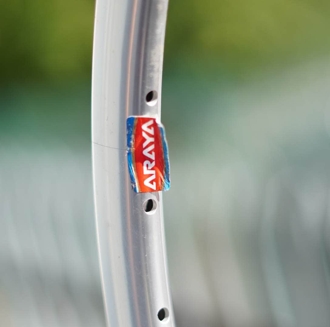 Araya BMX Racing Araya Aero ADX 7W Mini Race Rim for Sew-Up Tyres Silver
