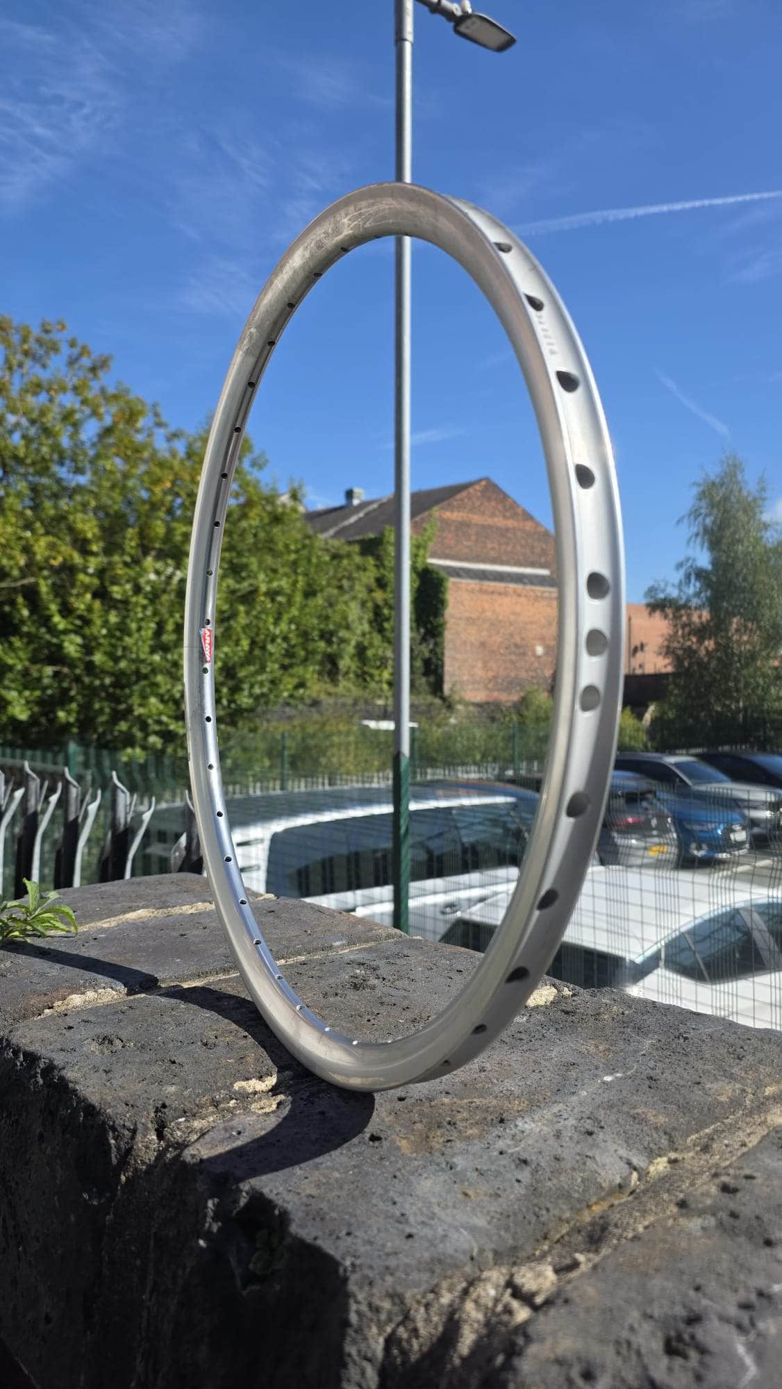Araya BMX Racing Araya Aero ADX 7W Mini Race Rim for Sew-Up Tyres Silver