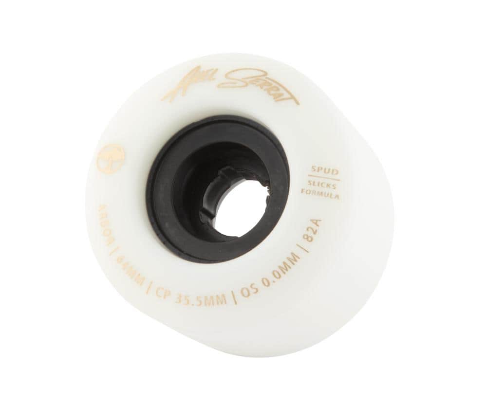 Arbor Skateboards White / 64mm Arbor Signature Spud Axel Serrat 82a White 64mm Skateboard Wheels