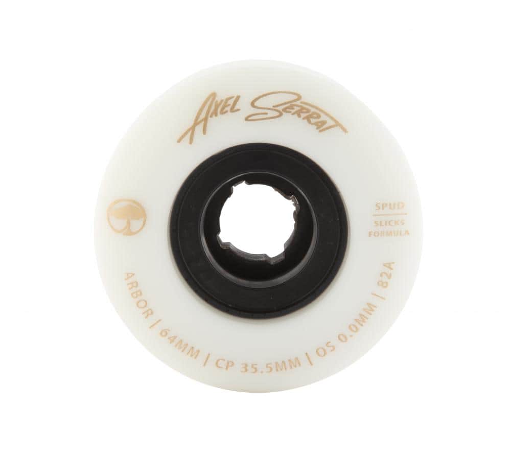 Arbor Skateboards White / 64mm Arbor Signature Spud Axel Serrat 82a White 64mm Skateboard Wheels