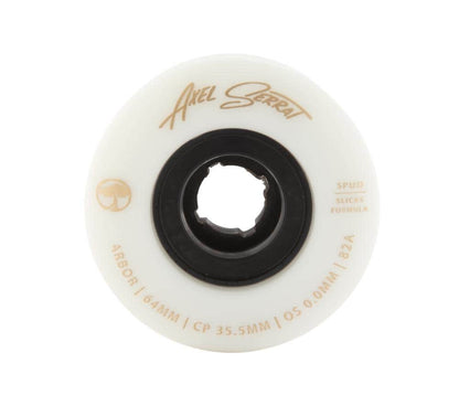 Arbor Skateboards White / 64mm Arbor Signature Spud Axel Serrat 82a White 64mm Skateboard Wheels
