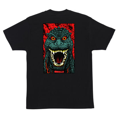 Santa Cruz x Godzilla Destroyer Stripes Black T-shirt