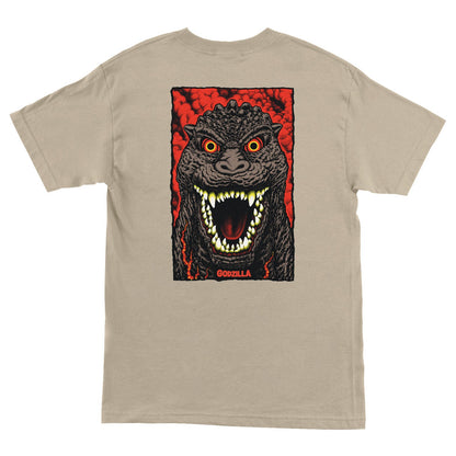 Santa Cruz x Godzilla Destroyer Stripes Sand T-shirt