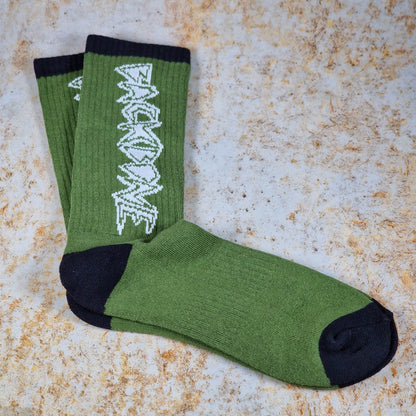 Backbone Clothing & Shoes UK 6 - 12 / Green Backbone Crew Socks