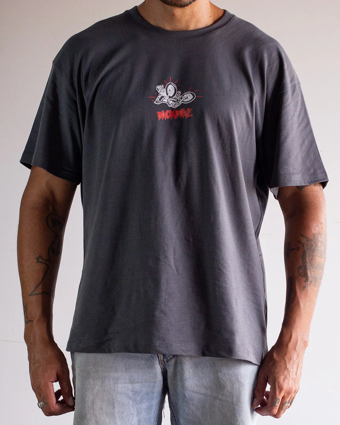 Backbone Clothing & Shoes Backbone Fold N Hold T-shirt Dark Grey