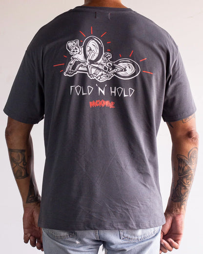 Backbone Clothing & Shoes Backbone Fold N Hold T-shirt Dark Grey