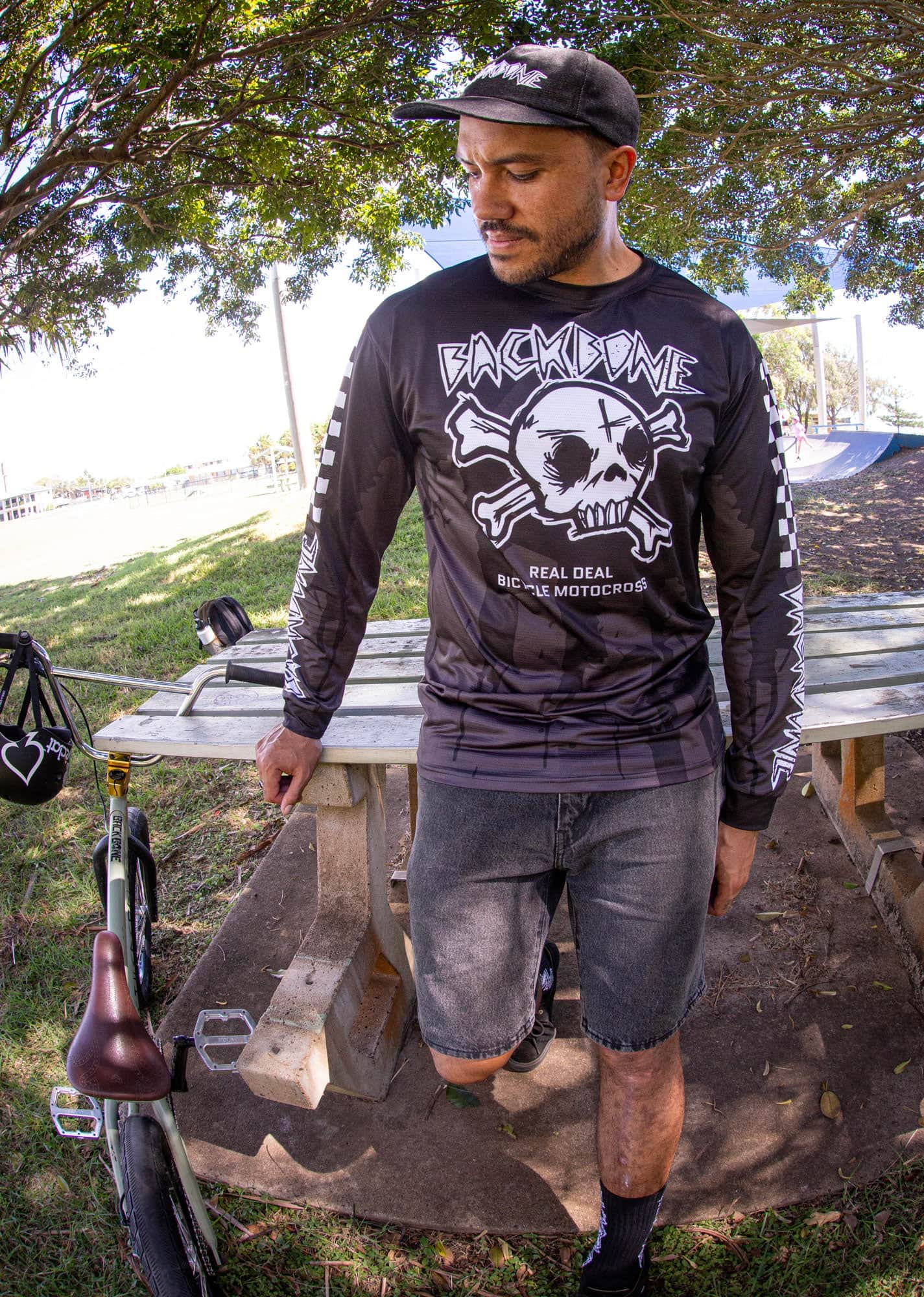 Backbone Backbone Gnar Drip Jersey Drip Tonal Black