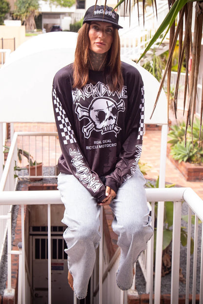 Backbone Backbone Gnar Drip Jersey Drip Tonal Black
