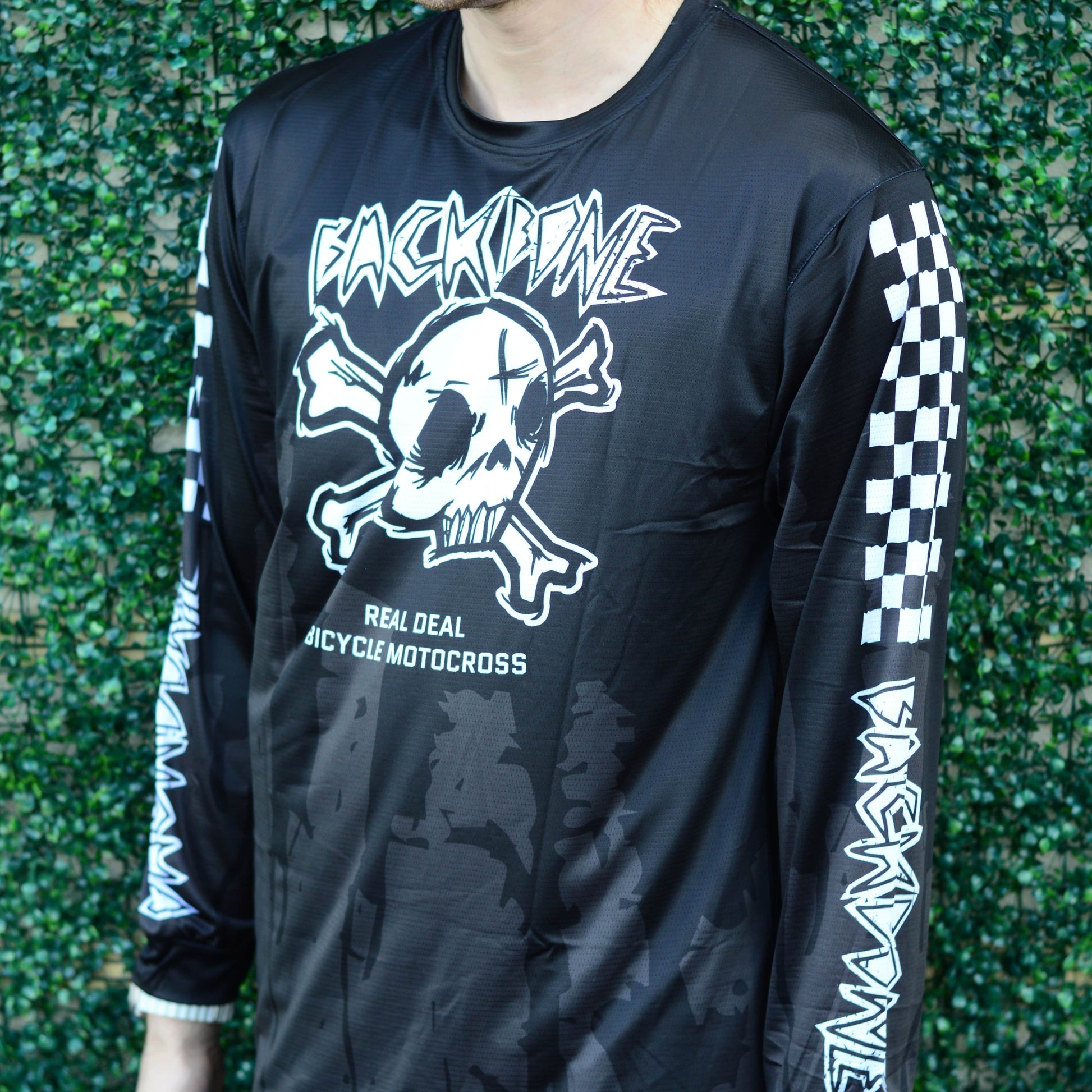 Backbone Clothing & Shoes Backbone Gnar Drip Jersey Drip Tonal Black