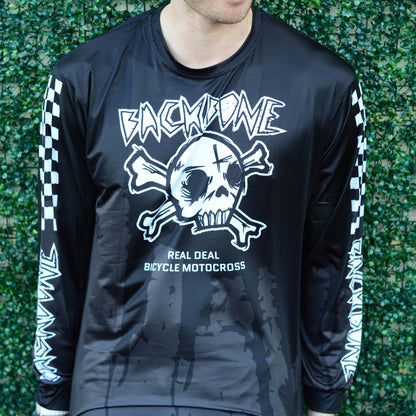 Backbone Clothing & Shoes Backbone Gnar Drip Jersey Drip Tonal Black