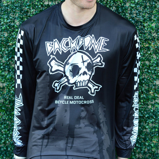 Backbone Clothing & Shoes Backbone Gnar Drip Jersey Drip Tonal Black