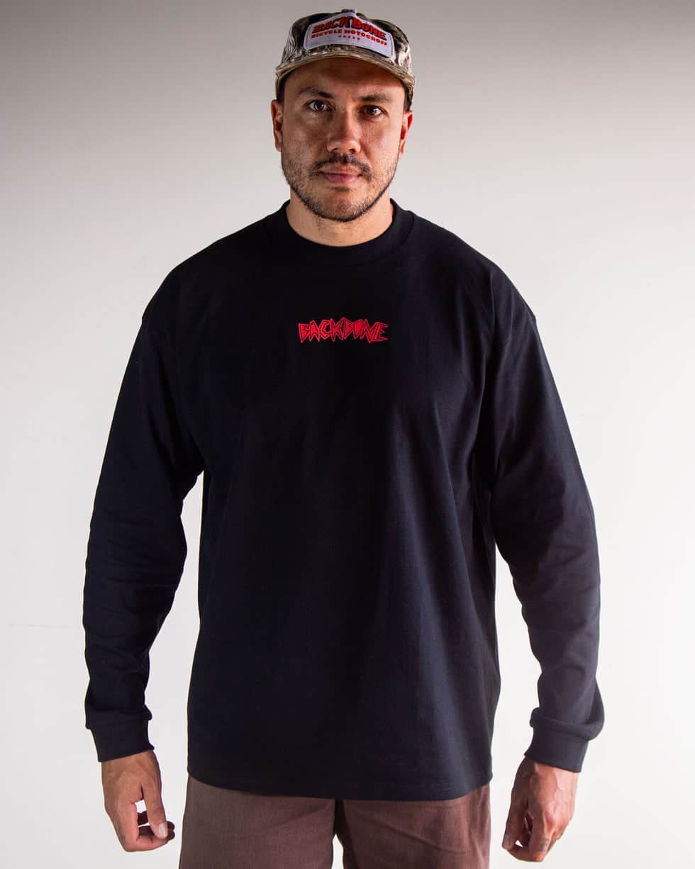 Backbone Clothing & Shoes Backbone Moon Long Sleeve T-Shirt Black