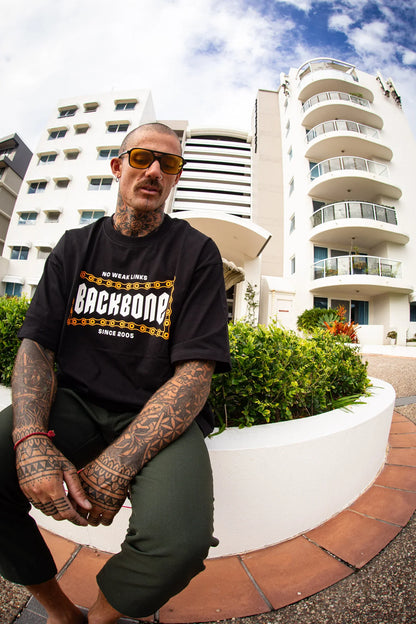 Backbone Clothing & Shoes Backbone No Weak Links T-shirt Black