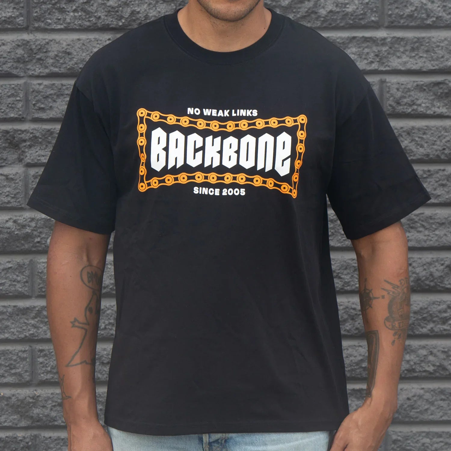 Backbone Clothing & Shoes Backbone No Weak Links T-shirt Black