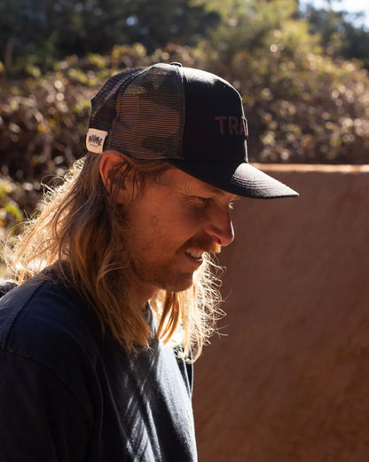 Backbone Clothing & Shoes One Size / Black Backbone Trails Trucker Cap Black