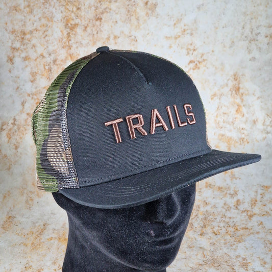 Backbone Clothing & Shoes One Size / Black Backbone Trails Trucker Cap Black