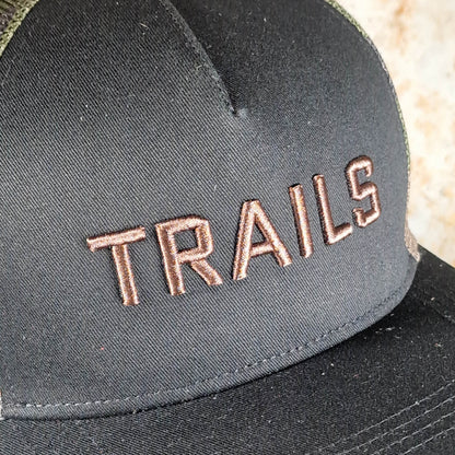 Backbone Clothing & Shoes One Size / Black Backbone Trails Trucker Cap Black