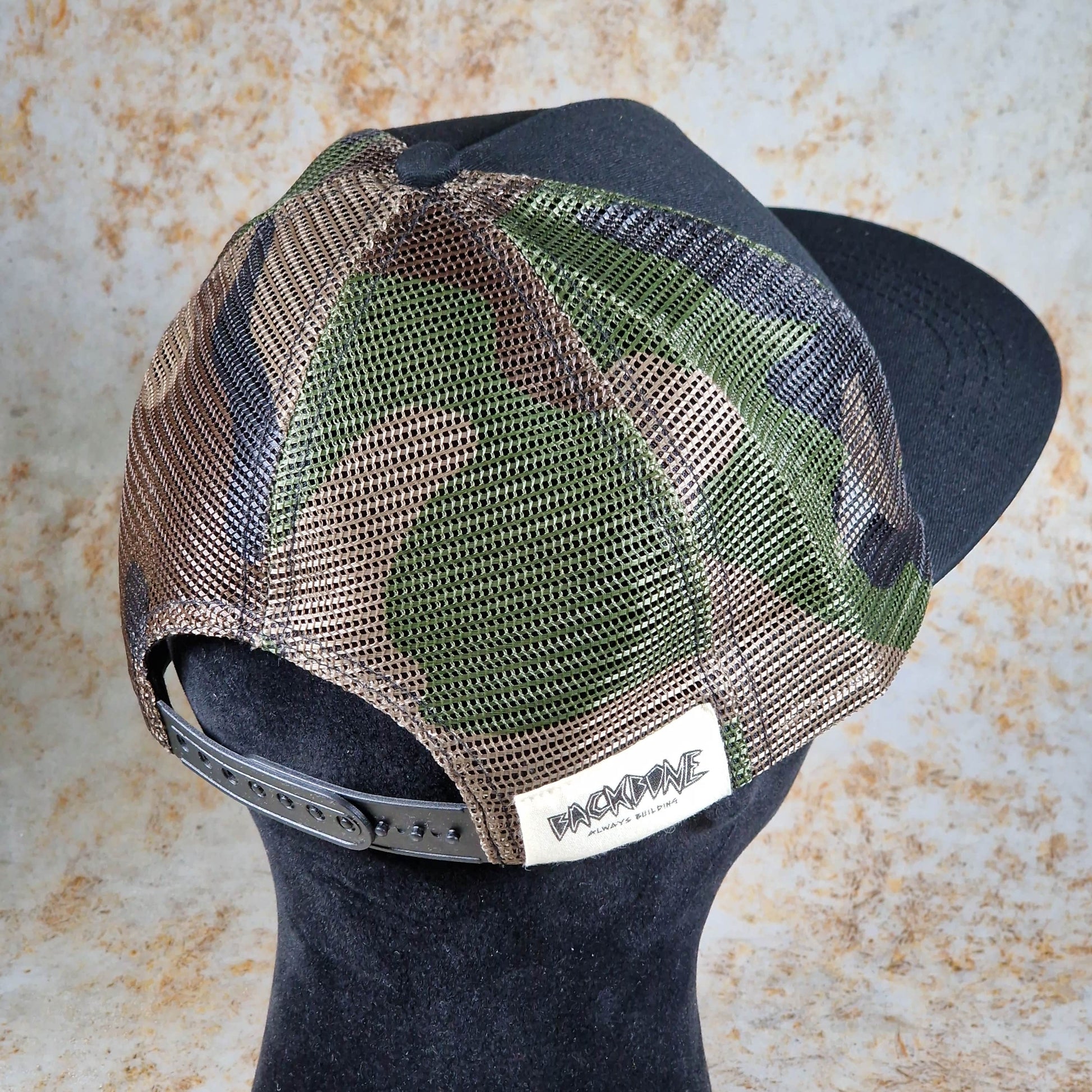 Backbone Clothing & Shoes One Size / Black Backbone Trails Trucker Cap Black