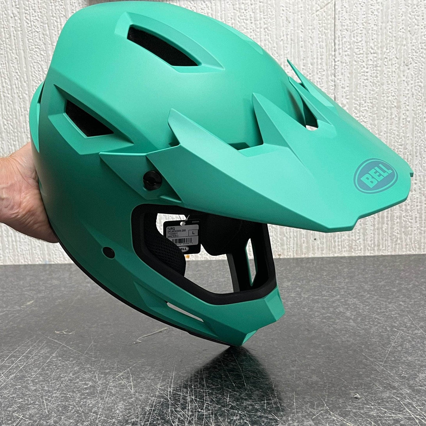 bell sanction bike helmet 2 DLX Mips Full Face X-Large Pink / Turquoise which uses silver metallised yarns to control odour Mountain Bike Helmet Bell Sanction