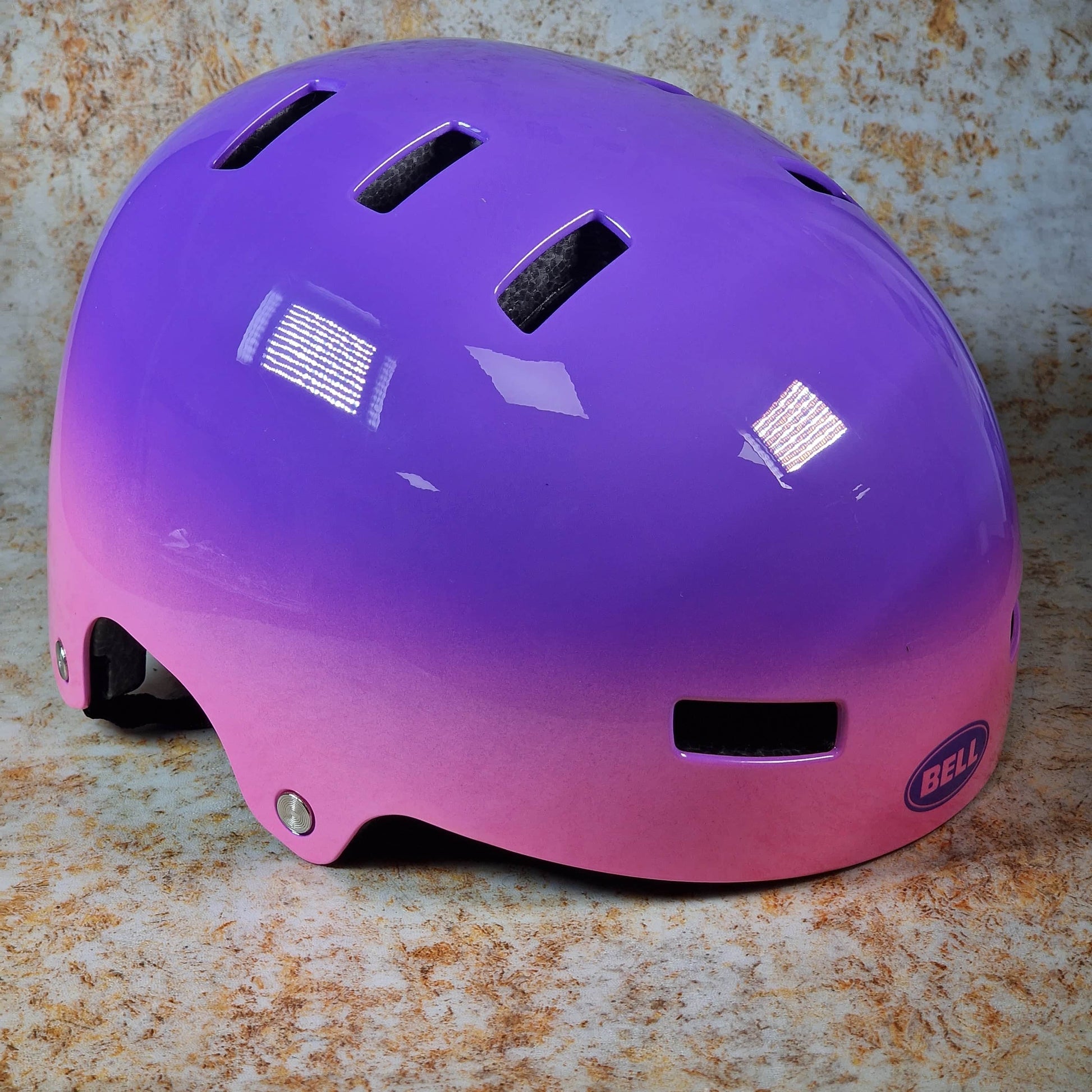 Bell Protection Bell Span Youth Skate / BMX Helmet Plunge Gloss Purple / Pink
