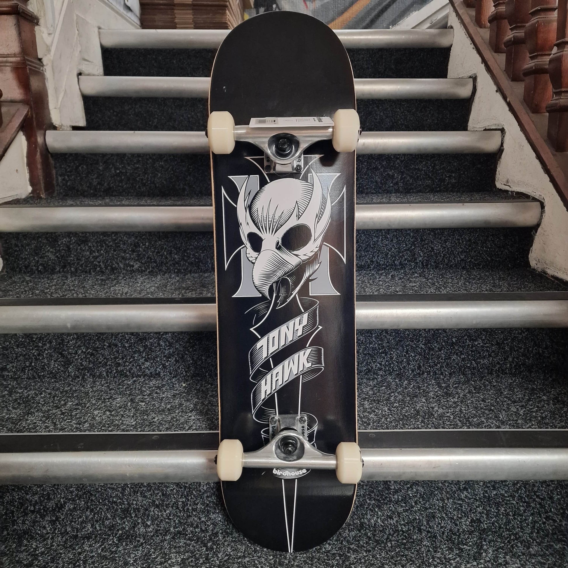 Birdhouse Skateboards Birdhouse Stage 1 Hawk Crest Black 8" Complete Skateboard