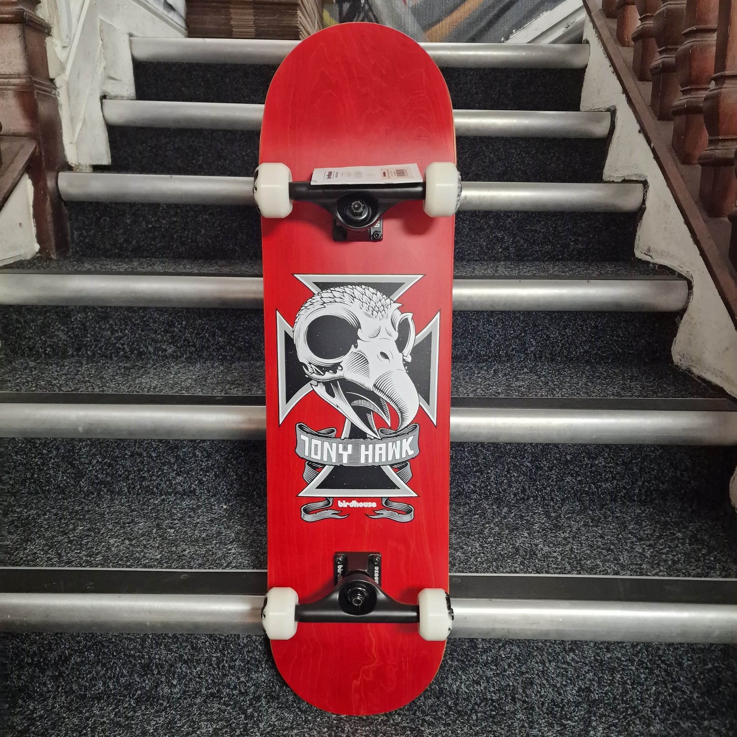 Birdhouse Skateboards 8.25 / Red Birdhouse Stage 3 Hawk Skull 2 Red 8.25" Complete Skateboard