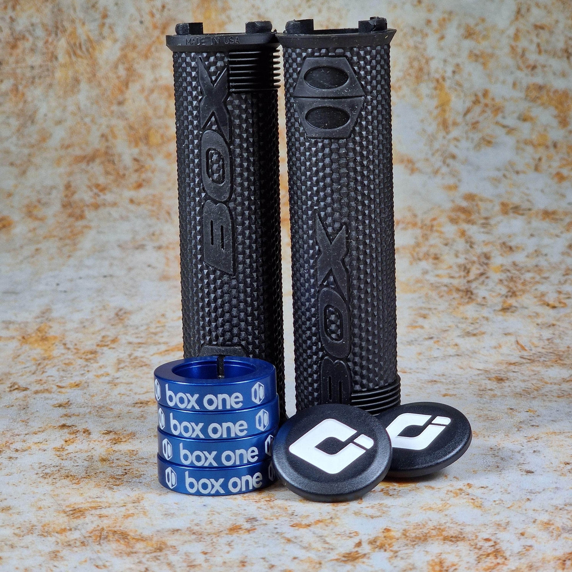 Box BMX Parts 120mm / Black / Blue Box x ODI Hex Lock-On Grips Black / Blue
