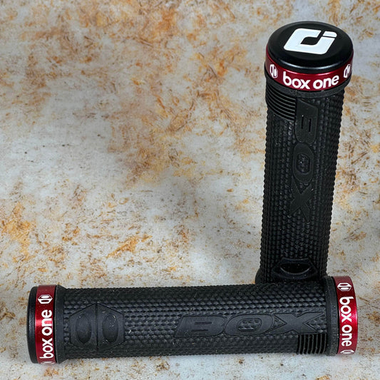 Box BMX Parts 120mm / Black / Red Box x ODI Hex Lock-On Grips Black / Red