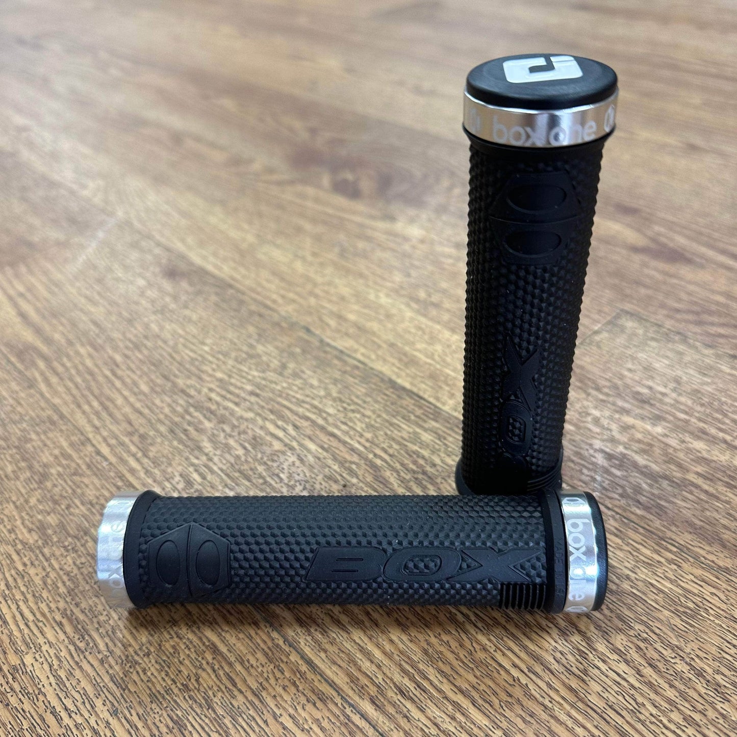 Box BMX Parts 120mm / Black / Silver Box x ODI Hex Lock-On Grips Black / Silver