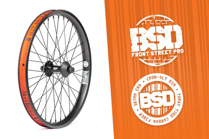 BSD BMX Parts BSD CRBN-XLT Front Street Pro Carbon Front Wheel