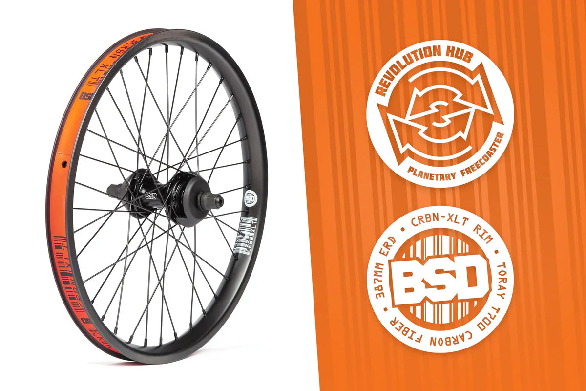 BSD BMX Parts BSD CRBN-XLT Revolution v1.5 Carbon Rear Freecoaster Wheel