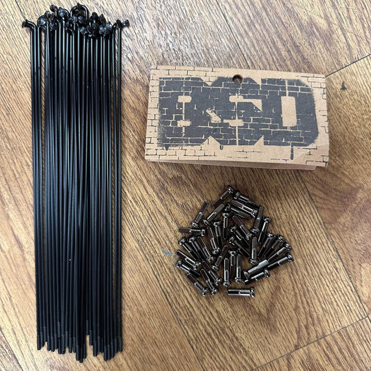 BSD BMX Parts Black / 184 BSD Double Butted Spokes and Nipples 40 Pack