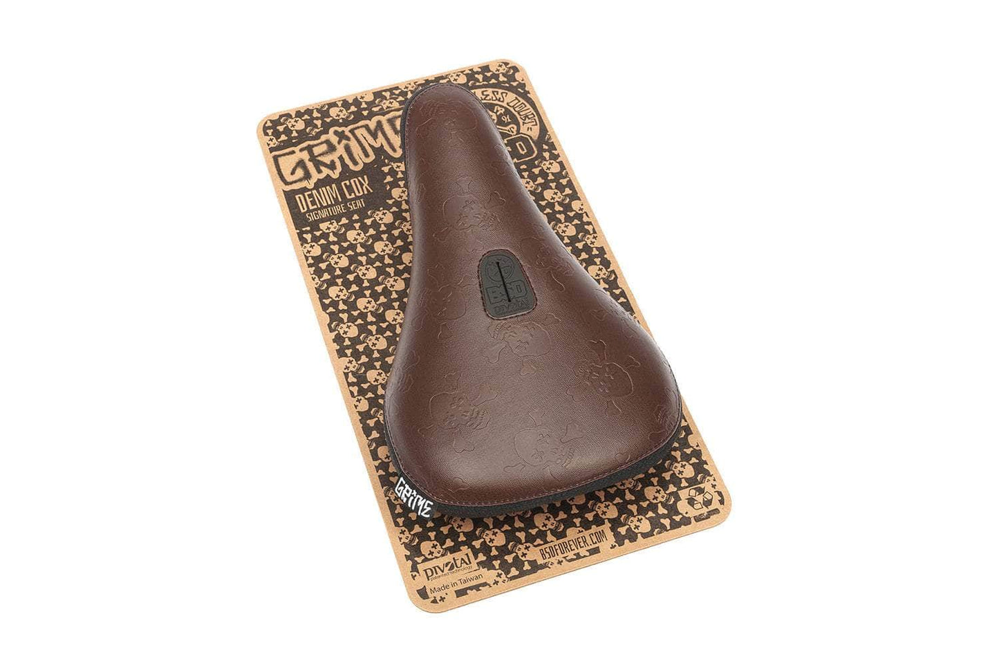 BSD BMX Parts Brown / Fat BSD Grime Skull Repeat Pivotal Seat