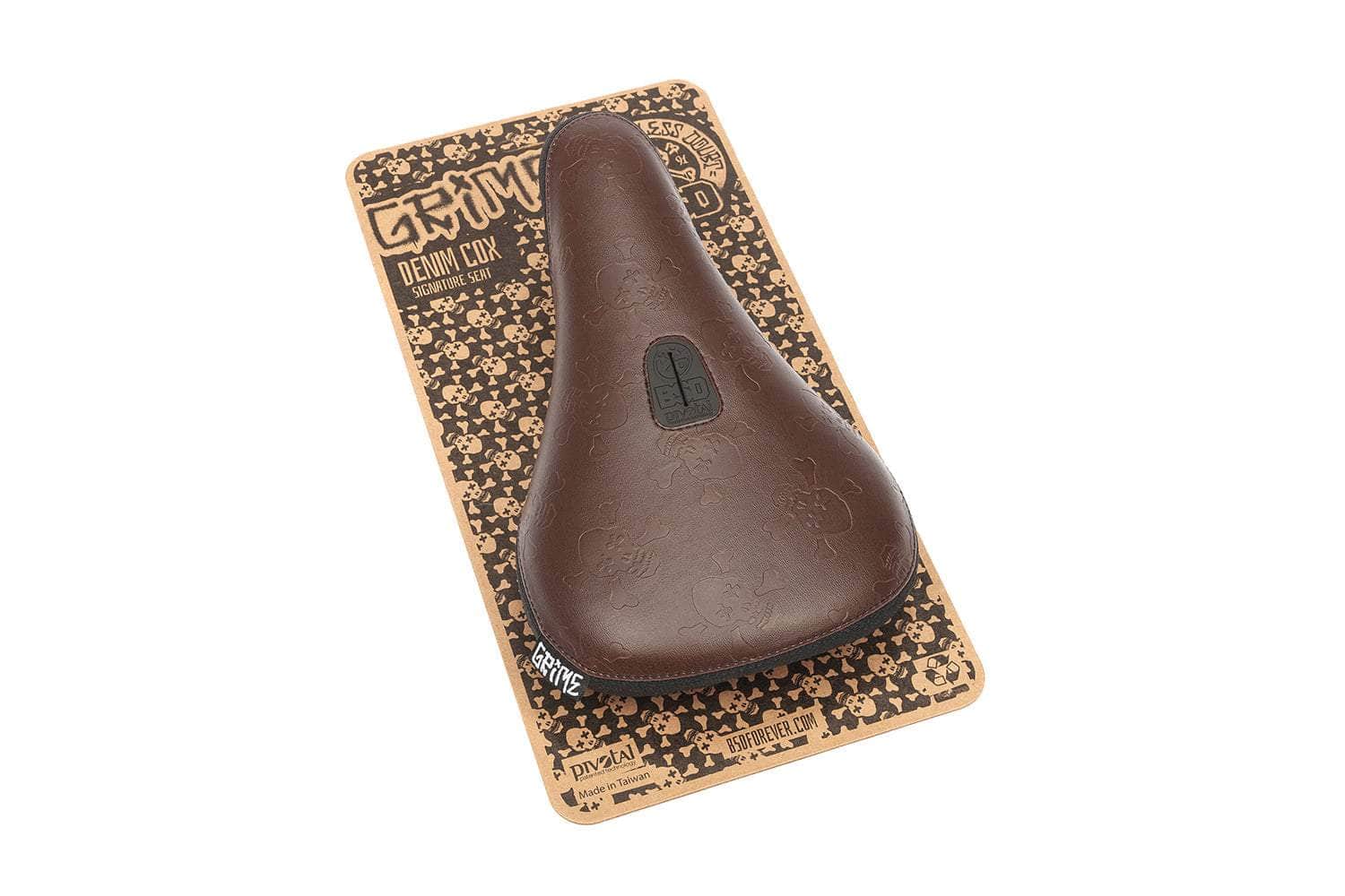 BSD BMX Parts Brown / Fat BSD Grime Skull Repeat Pivotal Seat