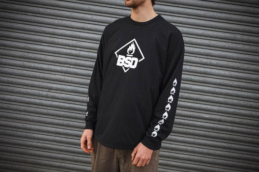 BSD Clothing & Shoes BSD Roastin' Long Sleeve T-Shirt Black