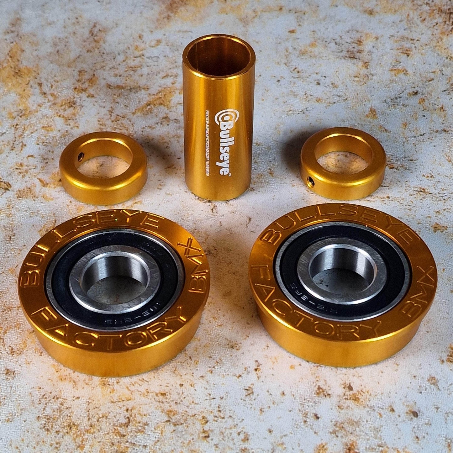 Bullseye Old School BMX Gold Bullseye Billet American Bottom Bracket