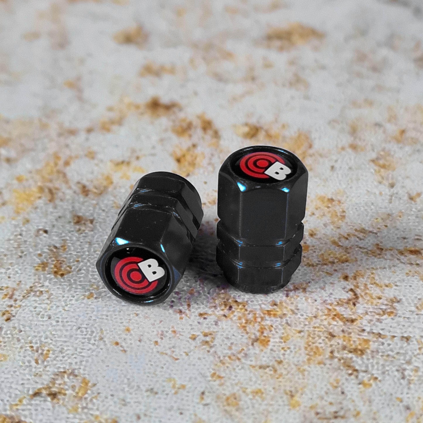 Bullseye BMX Parts Schrader / Black Bullseye Caliber Valve Caps