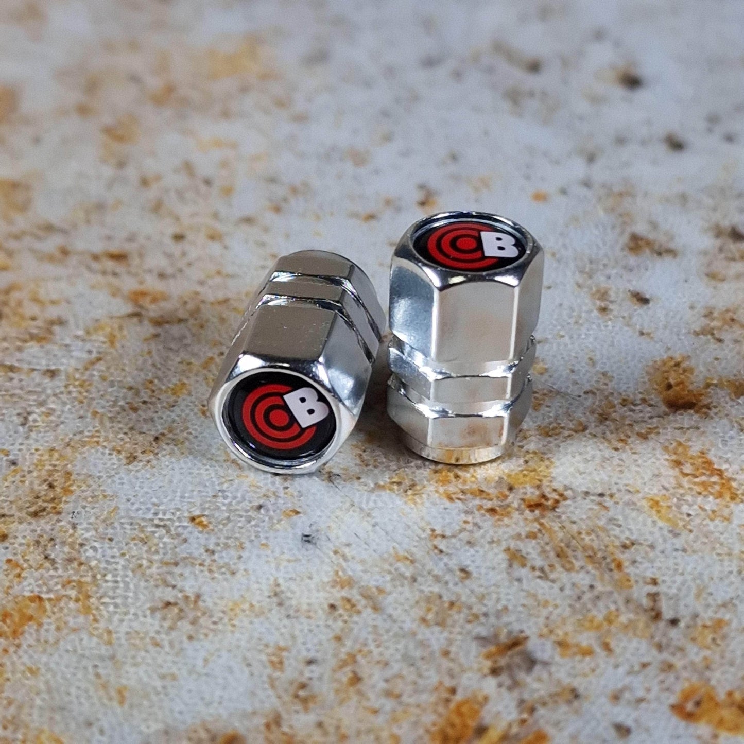 Bullseye BMX Parts Schrader / Chrome Bullseye Caliber Valve Caps