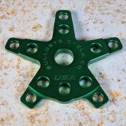 Bullseye Old School BMX Green Bullseye Elite 5 Arm Spider