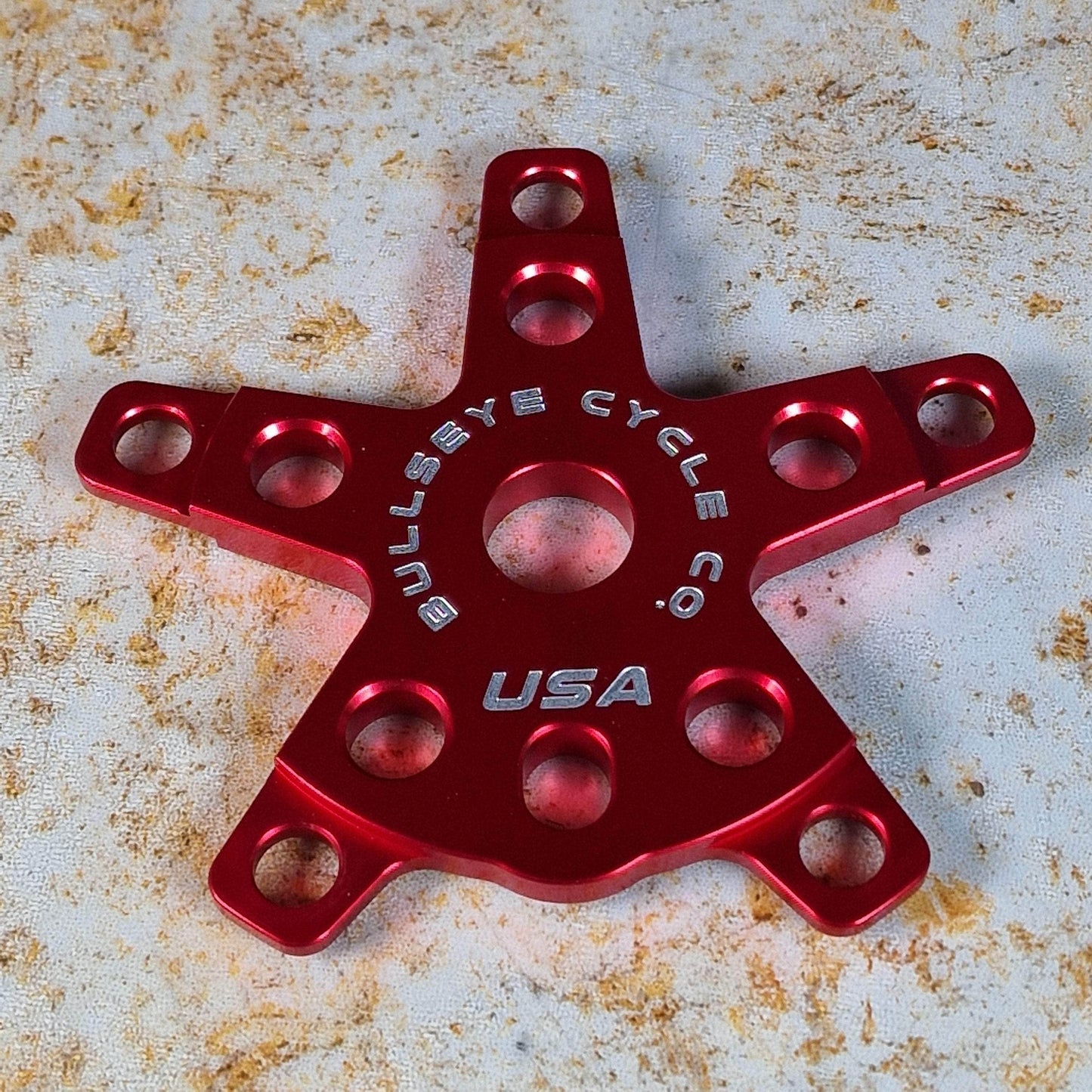 Bullseye Old School BMX Red Bullseye Elite 5 Arm Spider