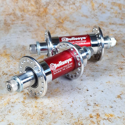 Bullseye Old School BMX Polished/Red Laser Logo Bullseye Original Old School Hubset