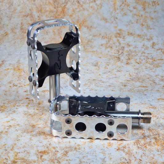 Bullseye Old School BMX Bullseye Roger Pedals 027 Black/Polished