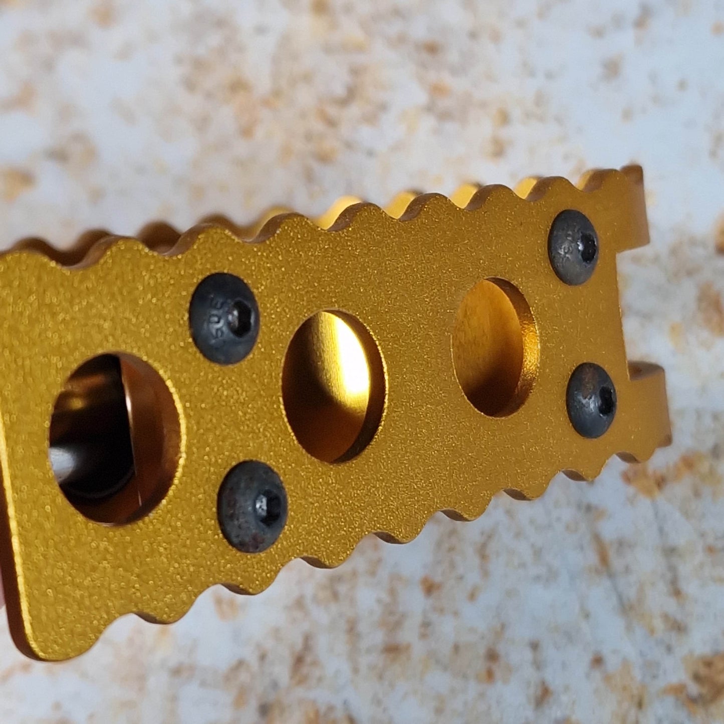 Bullseye Old School BMX Bullseye Roger Pedals Gold