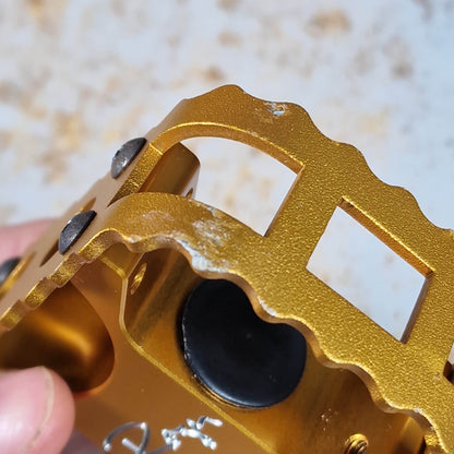 Bullseye Old School BMX Bullseye Roger Pedals Gold