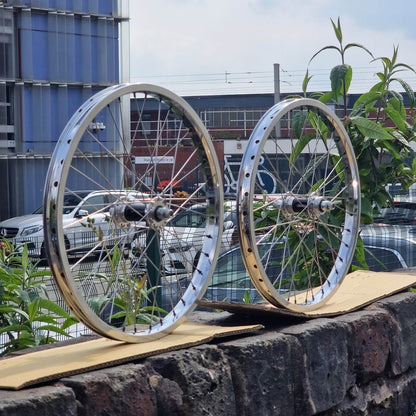 Bullseye Old School BMX 20 Inch / Chrome/Black Bullseye x Sun Old School Alloy 20 Inch Wheelset Chrome / Black