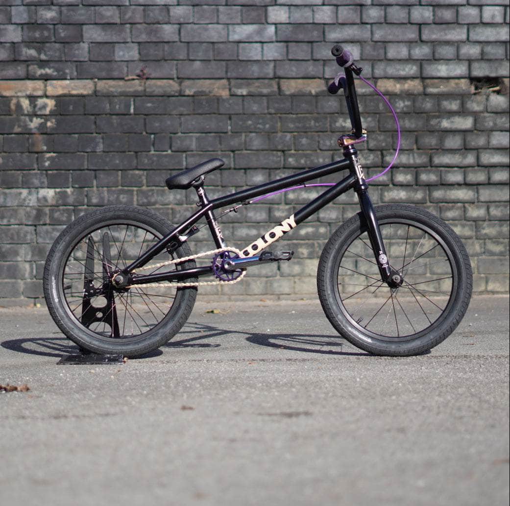 Colony BMX Bikes Black/Oil Slick Colony Cadet 18 Inch Custom Bike Black / Oil Slick